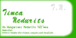 timea medurits business card